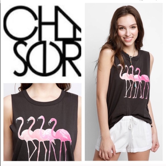 Like New Chaser pink flamingo muscle tank XS - Picture 1 of 12